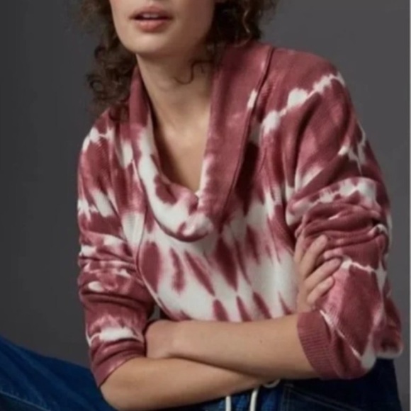 Anthropologie Pilcro Angie Wine Tie Dye Cowl Neck
Waffle Top Size XS - Picture 7 of 10